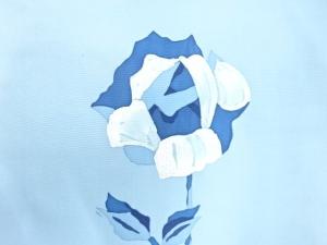 アンティーク　塩瀬　薔薇模様　名古屋帯